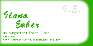 ilona ember business card